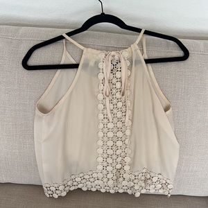 Tank top with embroidered detail